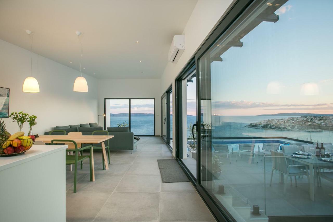 Holiday Home Olive Exclusive - 8 People, Heated Pool, Okrug Gornji, Sea View Trogir Buitenkant foto
